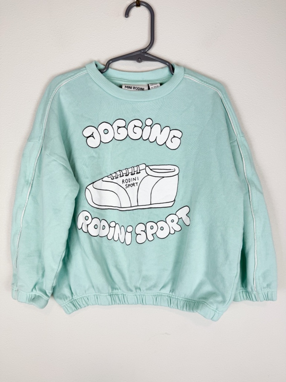 Mini Rodini Sport Jogging Mint Pullover Sweatshirt Kids Size 3-5